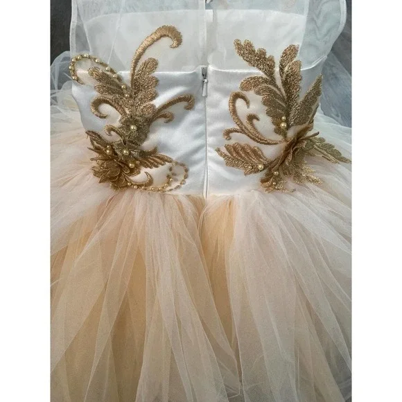 Gorgeous Tulle Princess Birthday Flower Girl Pageant Dress
